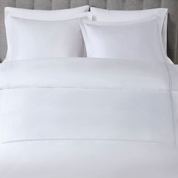 English Elm Full/Queen Luxury 500TC Cotton Sateen Embroidered Comforter Set with Zipper Duvet & Corner Ties White 12.99 L x 17.52 W x 12.99 H B035129278