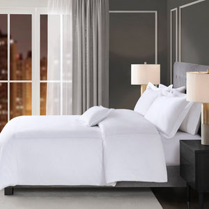 English Elm King/Cal Luxurious 500TC Cotton Sateen Embroidered Comforter Set with Removable Duvet & OEKO-TEX Safety White 14.96 L x 17.52 W x 14.96 H B035129282