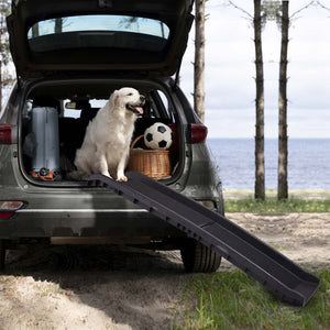 English Elm Portable Folding Dog Ramp for Trucks and Suvs with Grip Surface Supports 198 Lbs W2181P145853