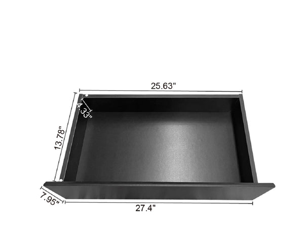 English Elm 6 Drawer Double Dresser with Mirror, Waterproof Scratch & Stain Resistant Finish for Stylish Storage Black W2282S00002