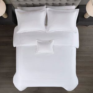 English Elm King/Cal Luxurious 500TC Cotton Sateen Embroidered Comforter Set with Removable Duvet & OEKO-TEX Safety White 14.96 L x 17.52 W x 14.96 H B035129282