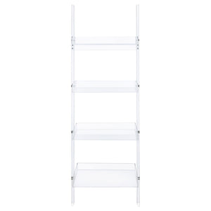 English Elm Clear Acrylic Ladder Bookcase Cimarron - Minimal Open-Back 4-Shelf Acrylic Display Unit, 72.25" H, Sturdy B062P145430