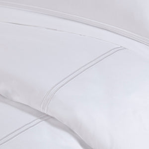 English Elm King/Cal Luxurious 500TC Cotton Sateen Embroidered Comforter Set with Removable Duvet & OEKO-TEX Safety White 14.96 L x 17.52 W x 14.96 H B035129282