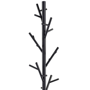 English Elm Black Branch Coat Rack with 18 Hooks – Nature-Inspired Black Metal Tree Design for Jackets, Hats, Scarves, Entryway Storage (69.25" Tall) B062P145421