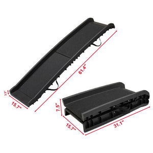 English Elm Portable Folding Dog Ramp for Trucks and Suvs with Grip Surface Supports 198 Lbs W2181P145853