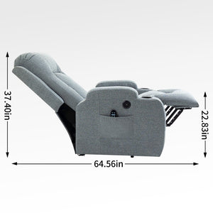English Elm Infinite Position Power Lift Recliner with Massage Heating and Usb for Elderly Comfort W1803S00030
