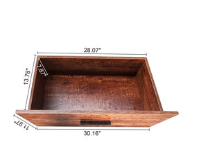 English Elm 2-Drawer Lateral Filing Cabinet for Home Office with Printer Stand, Lockable, Large Capacity Brown W2282140361