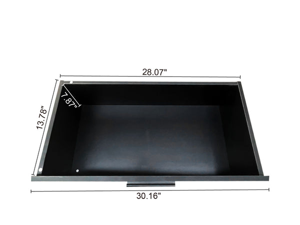 English Elm 2-Drawer Lateral Filing Cabinet for Home Office with Printer Stand, Lockable, Large Capacity Black W2282140365