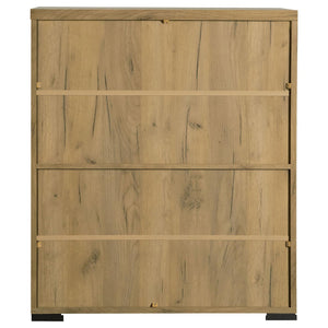 English Elm Golden Oak Elegant Storage Cabinet with Gunmetal Mesh Doors, 6 Compartments, 37.75"H x 31.5"W Rustic Chic Organizational Solution B062P145428