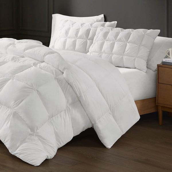 English Elm Overfilled Down Alternative Comforter Full/Queen – Plush 3D Puff Stitching, Heavy Warmth, OEKO‑TEX Certified B035129277