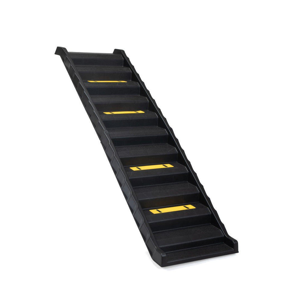 English Elm Folding Pet Stair Ramp with Nonslip Steps for Dogs Cats Suvs Trucks Beds 180 Lb W2181P145848