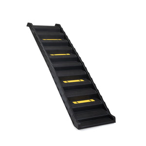 English Elm Folding Pet Stair Ramp with Nonslip Steps for Dogs Cats Suvs Trucks Beds 180 Lb W2181P145848