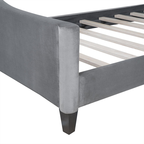 English Elm Modern Luxury Tufted Button Daybed In Gray - Elegant Twin Size With Plush Upholstery & Sturdy Design GX001008AAE