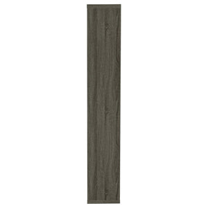 English Elm Weathered Grey 8-Shelf Bookcase with Varied Display Shelves, Modern Sleek Silhouette, 70.75"H Stylish B062P145422