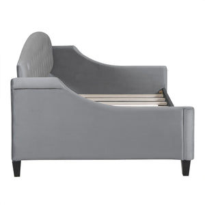 English Elm Modern Luxury Tufted Button Daybed In Gray - Elegant Twin Size With Plush Upholstery & Sturdy Design GX001008AAE