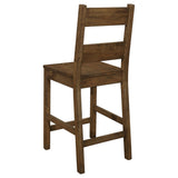 English Elm Rustic Golden Brown Ladder Back Counter Height Stools (Set Of 2)