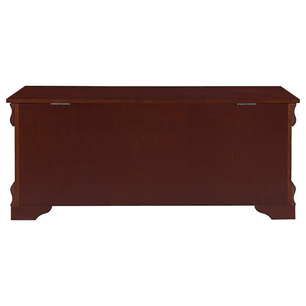 English Elm Warm Vintage Cedar Chest with Curved Moldings & Bracket Feet, Cedar-Lined Storage for Quilts (47") B062P145495