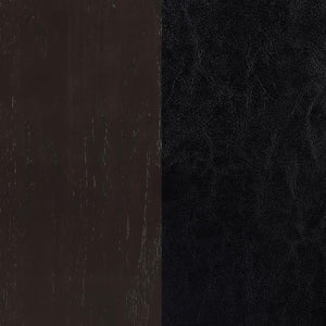 English Elm Espresso Transitional Faux Leather Side Chairs Set of 2 with Black Padded Seats and Cross Back Design B062P145598