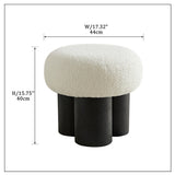 Hearth and Haven W8017-1 White Lamb Wool Seat, Barrel Pvc Pipe with Black Ash Willow W2085129980