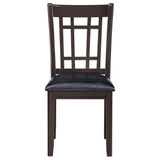 English Elm Espresso and Black Lattice Back Side Chairs (Set Of 2)