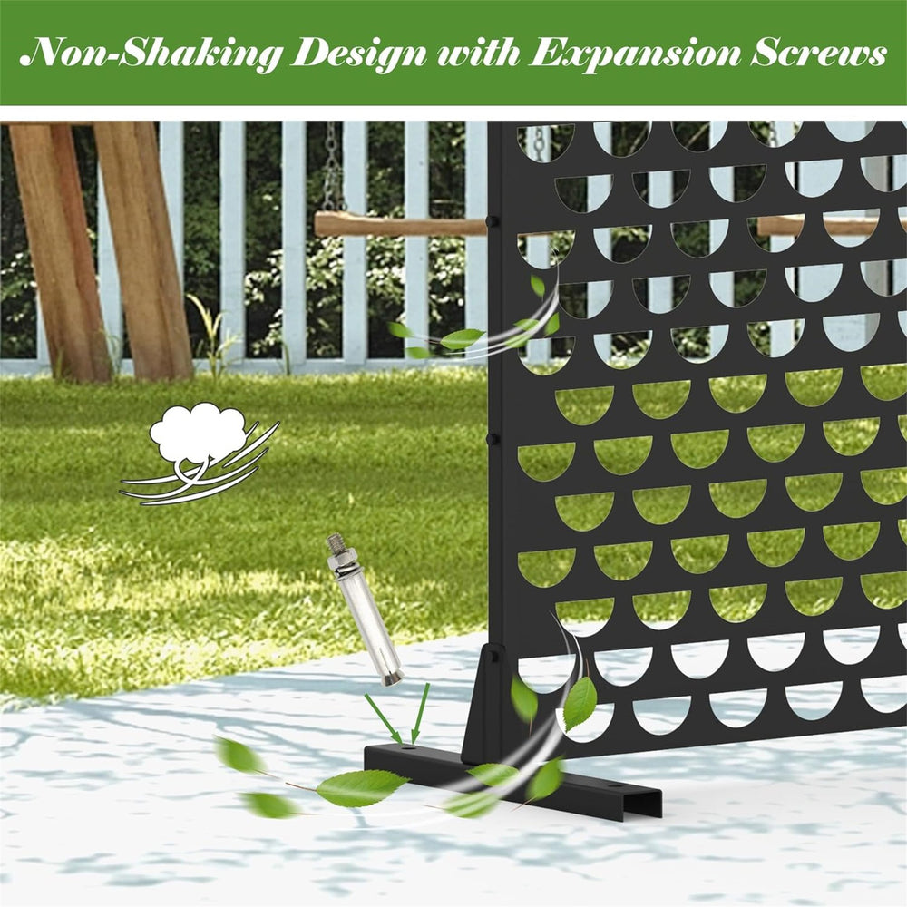 English Elm Metal Privacy Screens & Panels - Durable Freestanding Semi-Circular Design For Indoor/Outdoor Elegance W1859P145843