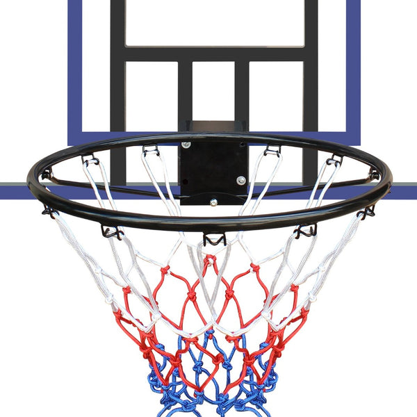 English Elm Wall-mounted Basketball Hoop Shatterproof Backboard Folding Rim All-weather Net W1408P198975