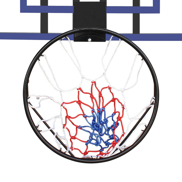 English Elm Wall-mounted Basketball Hoop Shatterproof Backboard Folding Rim All-weather Net W1408P198975