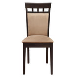 English Elm Beige and Cappuccino Upholstered Side Chairs (Set Of 2)