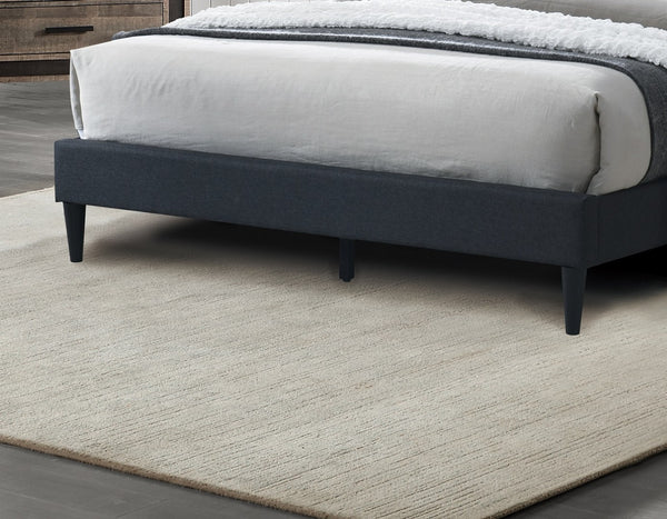 English Elm Charcoal Burlap Upholstered Eastern King Platform Bed Geometric Tufted Headboard B011P418650