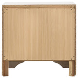 English Elm White 2-Drawer Nightstand With Hidden Jewelry Tray