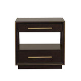 English Elm Smoked Peppercorn 2-Drawer Nightstand