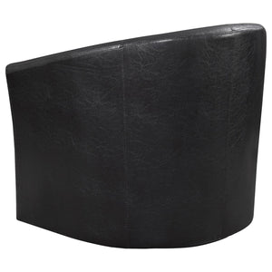 English Elm Dark Tournefeuille Faux Leather Swivel Armchair in Brown — Barrel-Back Comfort, Luxury Upholstery & 330lb Capacity B062P145568