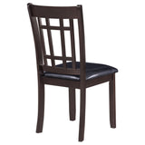 English Elm Espresso and Black Lattice Back Side Chairs (Set Of 2)