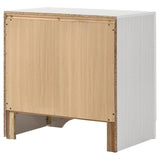 English Elm White 2-Drawer Nightstand With Hidden Jewelry Tray