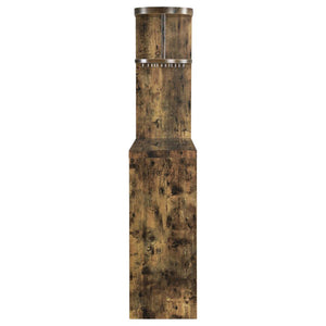 English Elm Kady Rustic Nutmeg Home Bar Cabinet with 9-Bottle Wine Rack, Stemware Holder & Spacious Countertop B062P145453