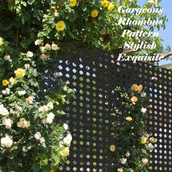 English Elm Metal Privacy Screen – Durable Freestanding Divider With Rhombus Design For Indoor & Outdoor Spaces W1859P145842