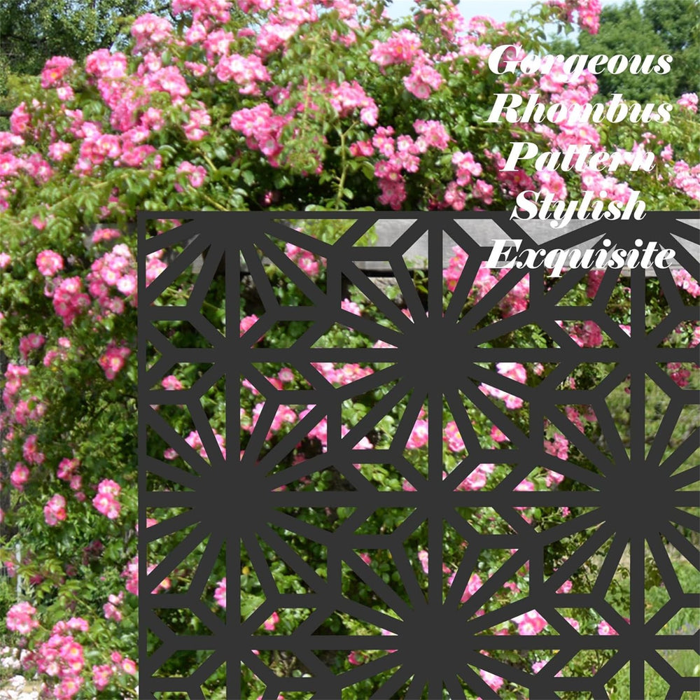 English Elm Metal Decorative Privacy Screens - Freestanding Sunflower Design For Garden, Patio & Indoor Spaces W1859P145845