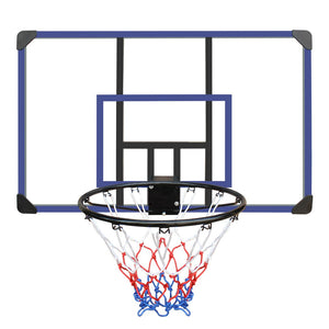 English Elm Wall-mounted Basketball Hoop Shatterproof Backboard Folding Rim All-weather Net W1408P198975