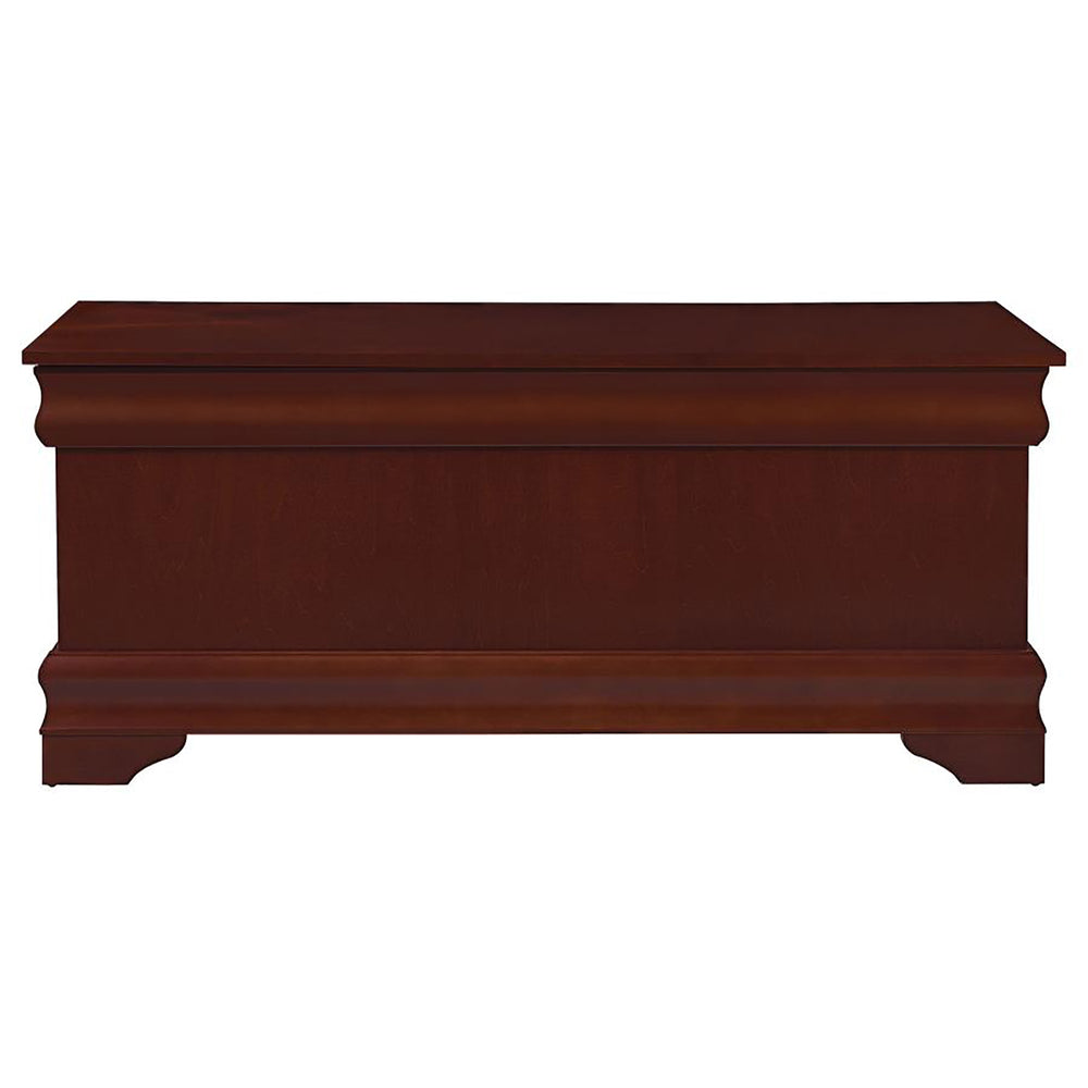 English Elm Warm Vintage Cedar Chest with Curved Moldings & Bracket Feet, Cedar-Lined Storage for Quilts (47") B062P145495