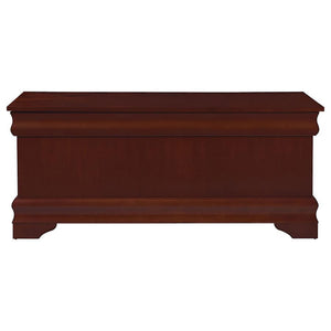 English Elm Warm Vintage Cedar Chest with Curved Moldings & Bracket Feet, Cedar-Lined Storage for Quilts (47") B062P145495