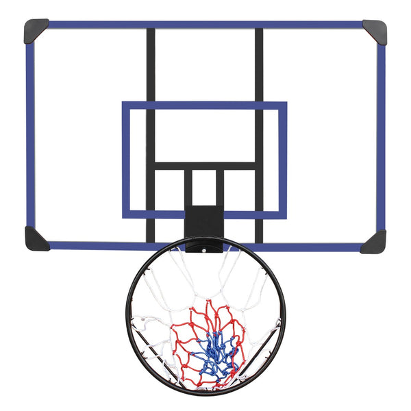 English Elm Wall-mounted Basketball Hoop Shatterproof Backboard Folding Rim All-weather Net W1408P198975