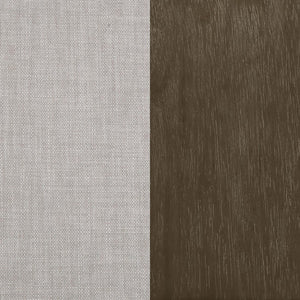 English Elm Beige Vintage-Inspired Removable Back Accent Chair with Faux Linen, Spindle Wood Frame, Oatmeal Tone Elegance B062P145434