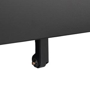 English Elm Black Steel Rolling File Cabinet Two Lockable Drawers for Home Office Storage W1247125571