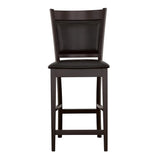 English Elm Black and Espresso Upholstered Counter Height Stools (Set Of 2)