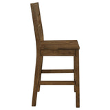 English Elm Rustic Golden Brown Ladder Back Counter Height Stools (Set Of 2)