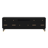 Hearth and Haven U-Can TV Stand For 75+ Inch TV, Entertainment Center TV Media Console Table, Modern TV Stand with Storage, TV Console Cabinet Furniture For Living Room SJ000114AAB