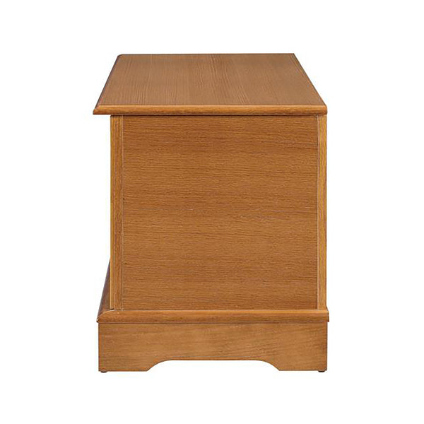 English Elm Honey Lonergan Cedar Chest with Scalloped Base & Floral Motif, Spacious Wool Storage, Warm Finish B062P145563