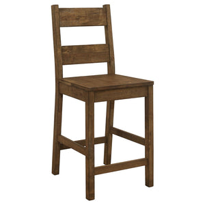 English Elm Rustic Golden Brown Ladder Back Counter Height Stools (Set Of 2)