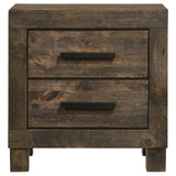 English Elm Rustic Golden Brown 2-Drawer Nightstand