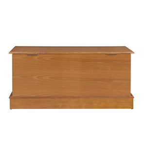 English Elm Honey Lonergan Cedar Chest with Scalloped Base & Floral Motif, Spacious Wool Storage, Warm Finish B062P145563